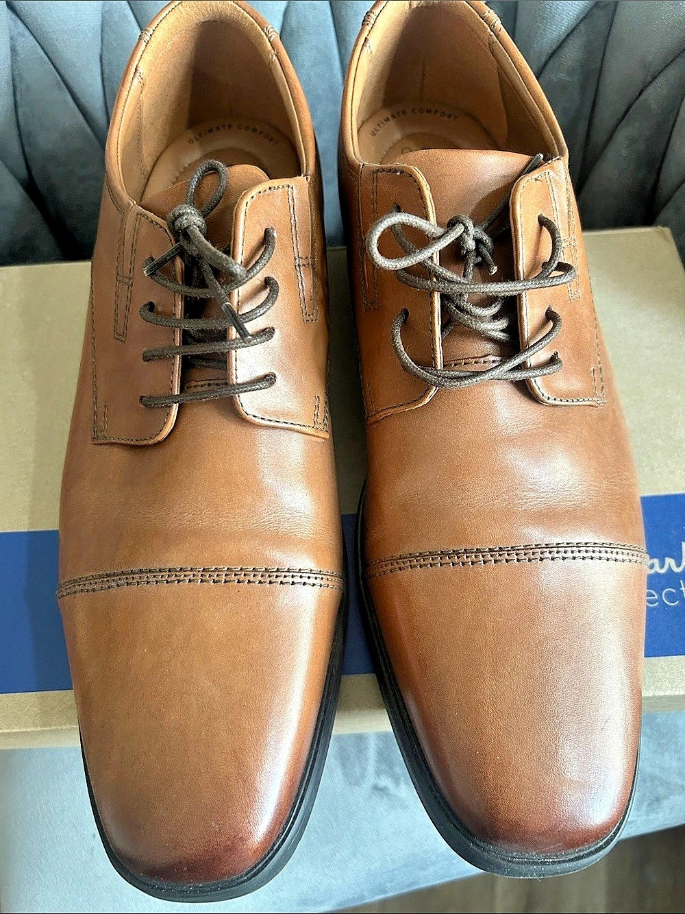 Clarks Tilden Cap Toe Oxford Men's Brown Oxfords